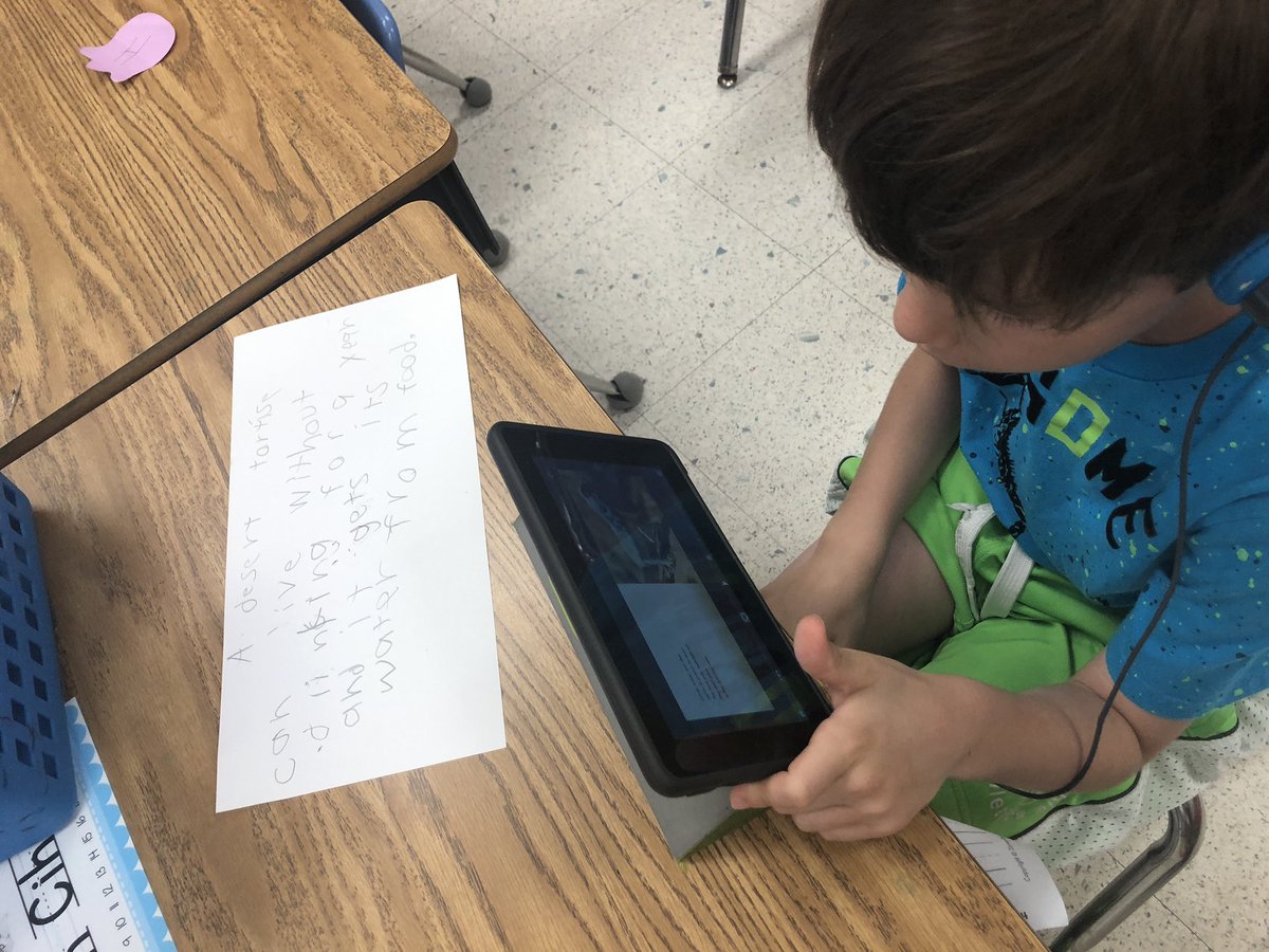 These first graders were amazed at themselves- reading, listening, and TAKING NOTES TO SHARE on desert habitats using myon!#welovebeingfirst #ashlandSOAR
