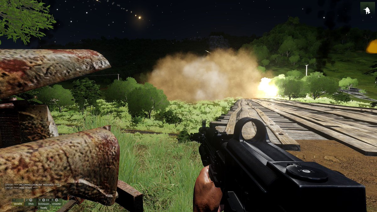 cia_arma's tweet photo. Infantry directing close air support in coop is where #Arma3 shines. Some danger close impacts and successful cargo lift in #CiAcoopNight @Arma3official 💪 https://t.co/TzPHCAUmJn