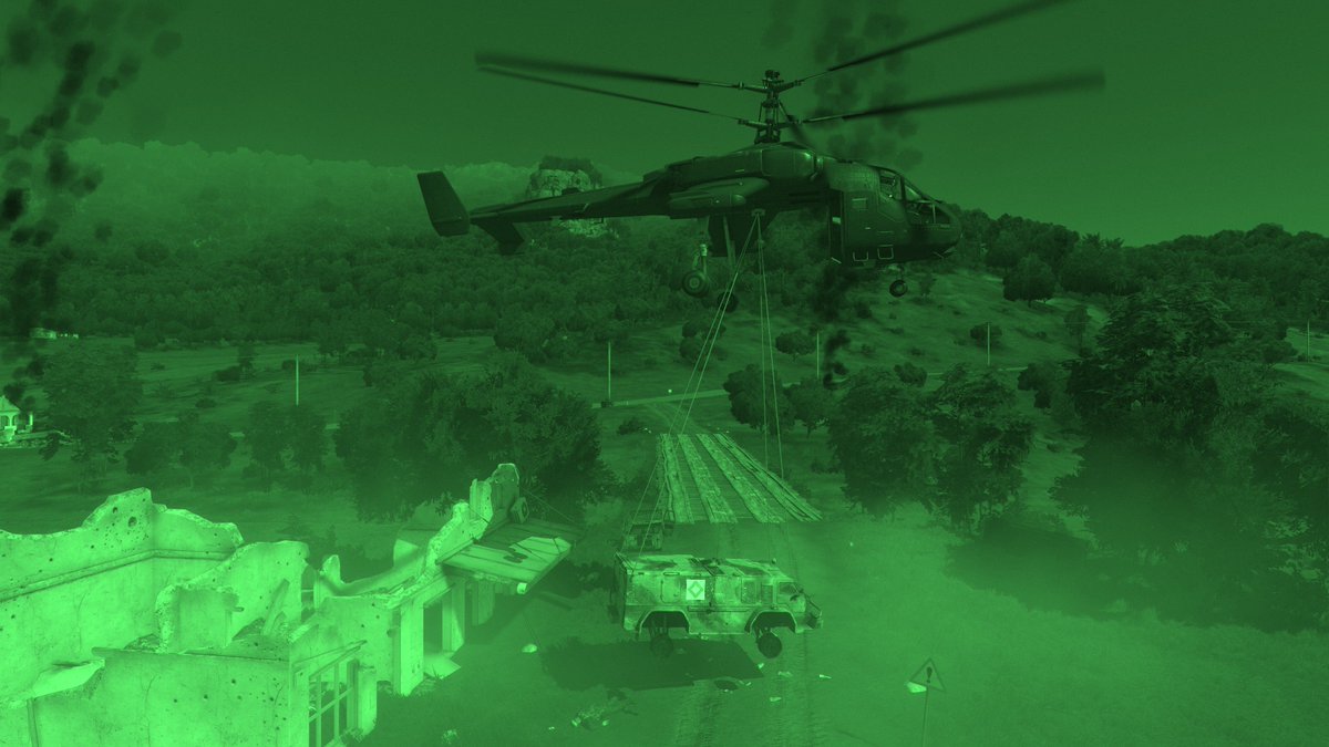 cia_arma's tweet photo. Infantry directing close air support in coop is where #Arma3 shines. Some danger close impacts and successful cargo lift in #CiAcoopNight @Arma3official 💪 https://t.co/TzPHCAUmJn