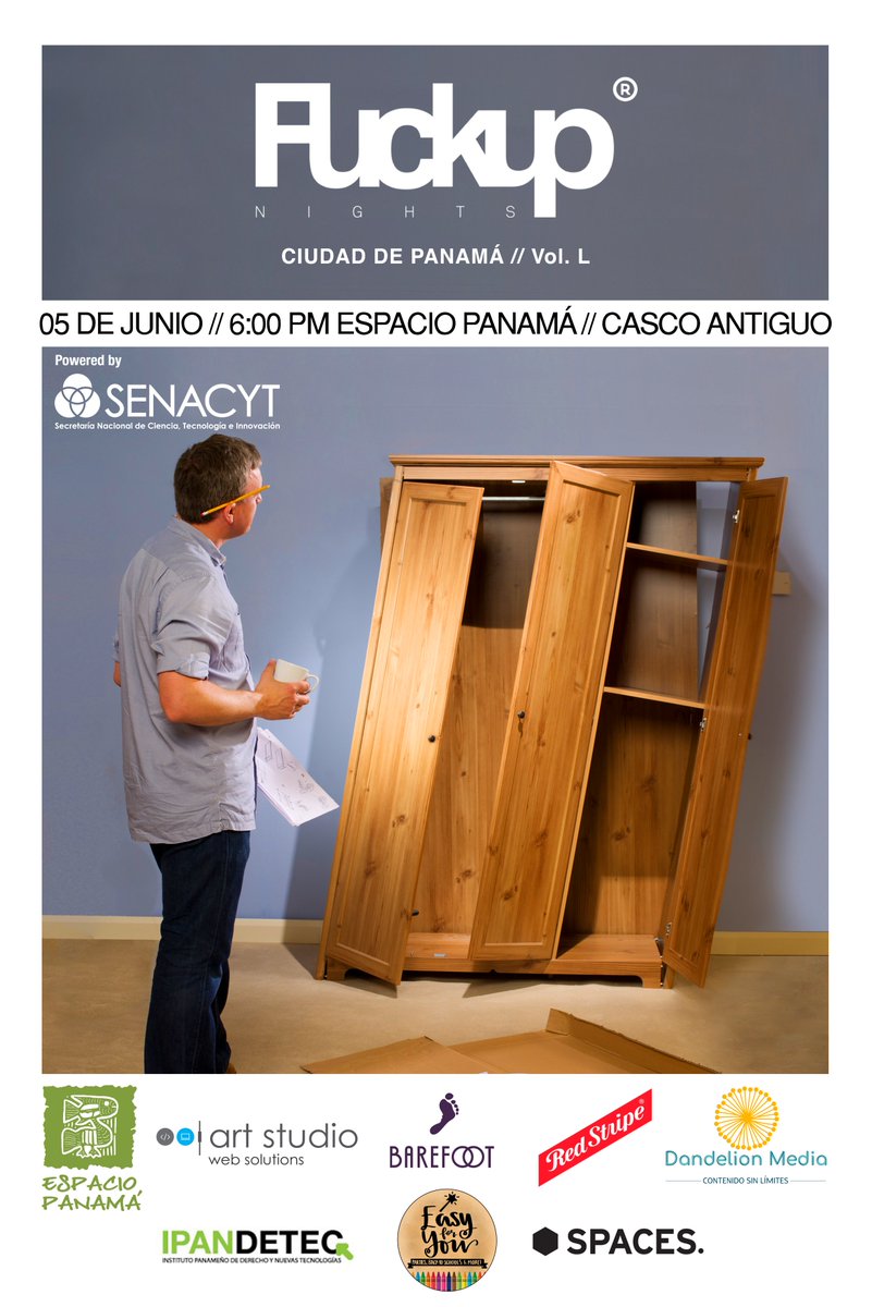 senacyt's tweet photo. Los invitamos a participar de la edición #FUNPTY50
de @FuckUpNightsPTY este miércoles 5 de junio a las 6pm en Espacio Panama, Casco Antiguo.
Entradas limitadas: (link: https://t.co/TQXXANCKq3) https://t.co/TQXXANCKq3 https://t.co/ooHrwenSt4