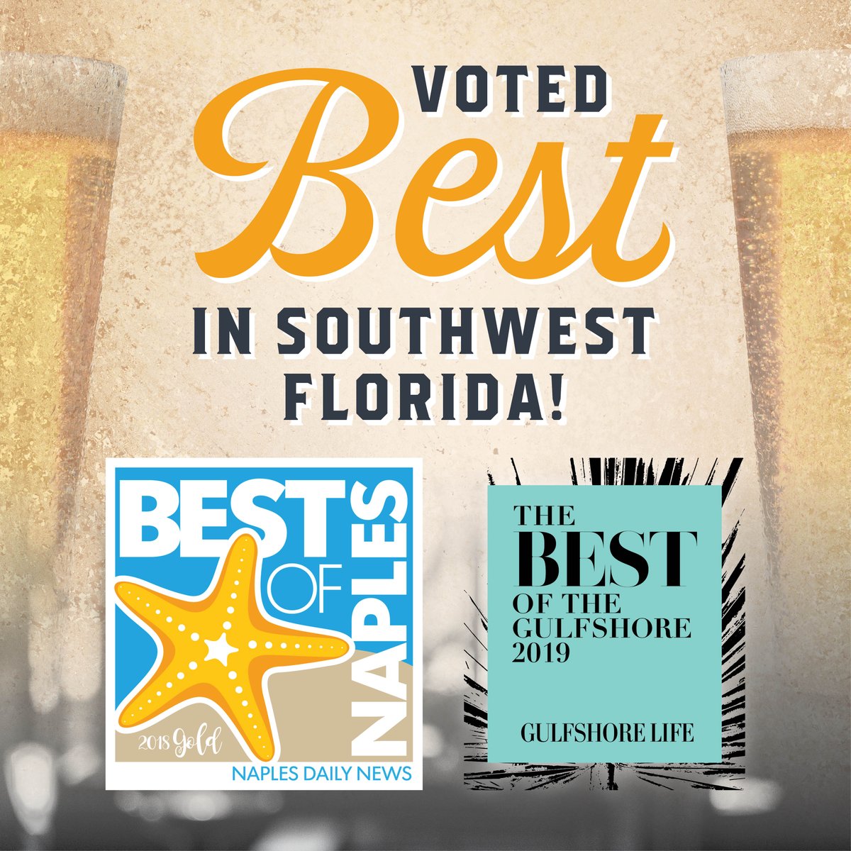 BoneHookBrewing's tweet photo. Thank you to everyone that voted us in Gulfshore Life Magazine "Best of the Gulfshore 2019" and naming us Best Brewery and Beer List in Collier County! Cheers!
#BoneHookBrewing #LookForTheHook #NaplesFL https://t.co/ep40f9Q4lP