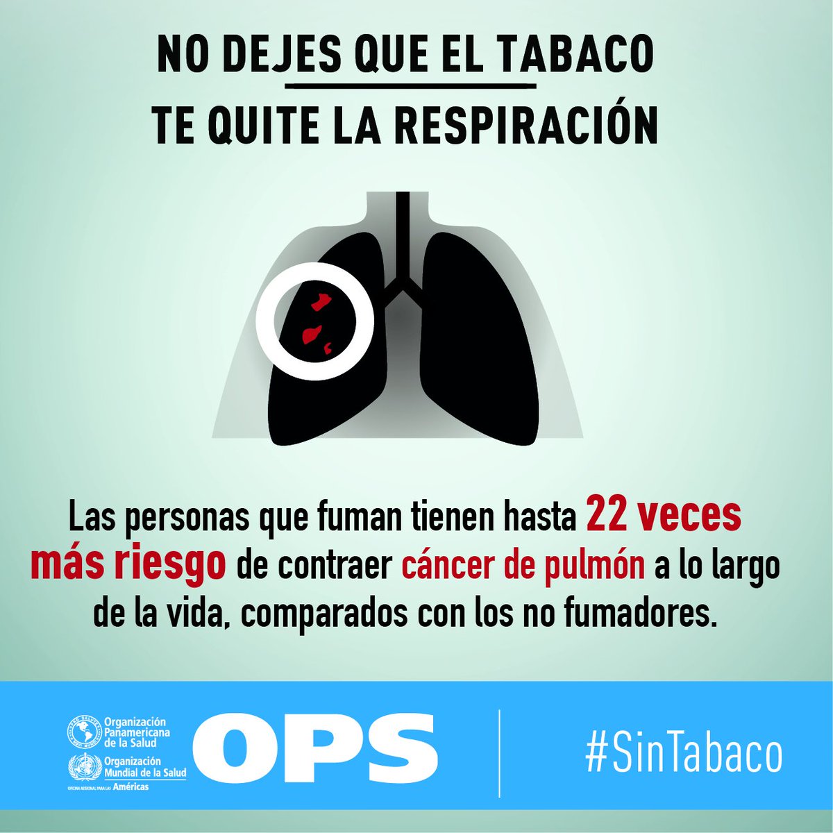 opsoms's tweet photo. #Sabíasque: El tabaco es la principal causa principal de cáncer de pulmón. Los no fumadores, expuestos al humo del tabaco también se ven afectados y tienen un 30% más de riesgo de desarrollar cáncer de pulmón.

👉 Conoce más: https://t.co/WmHQwdpbVo

#Sintabaco 🚭 #SaludParaTodos https://t.co/iAkjDVyzFp