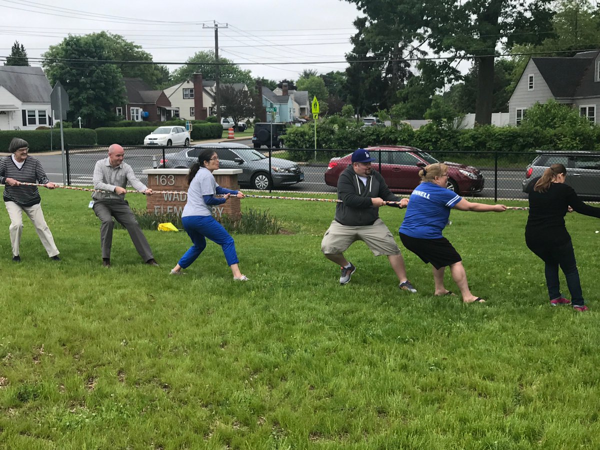 What do you do when it's field day and Mr. Geary walks by? You ask him to join your tug of war team! <a href="/mpspride/">Manchester Schools</a> (if you're curious as to who won, it was the students!)