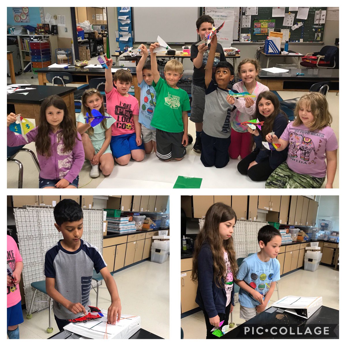 Third grade engineers testing their airplanes! Ask us about the forces of flight! <a href="/SNIS_CT/">Sarah Noble School</a> <a href="/PLTWorg/">Project Lead The Way</a>