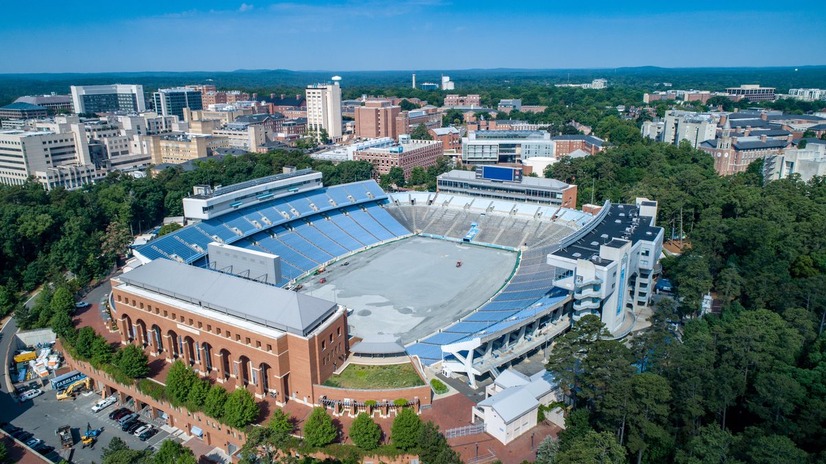 MontyShots's tweet image. The new @TarHeelFootball practice facilities are complete and updated turf is being installed at Kenan Memorial Stadium in preparation for the 2019 campaign under @CoachMackBrown at @UNC 🐏 #goheels