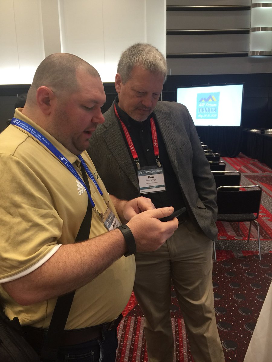 It’s not to late to come and talk data with us at #AIRForum2019 #talkdatatome #benchmarking