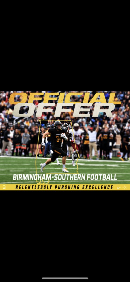 willwheeler771's tweet photo. I’m blessed to receive an offer from Birmingham Southern College! @BSCFootball https://t.co/AhYs7qguWk