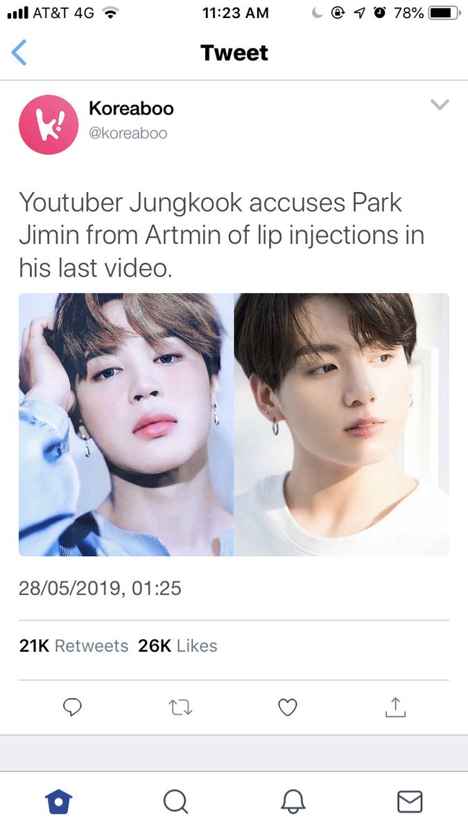 jiminandjjk's tweet photo. [jikook au] 

In which Youtuber Jungkook publicly acusses Lipstick Reviewer Jimin to have lip injections. https://t.co/LrhFCG51wo