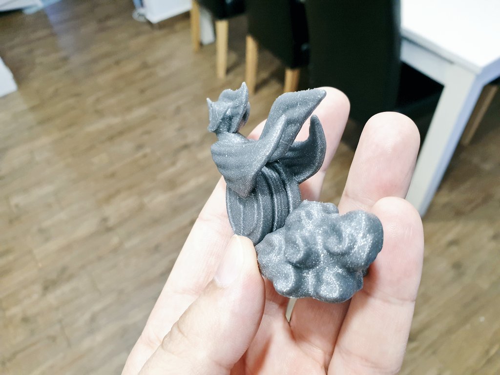 wekster2507's tweet photo. #Filrunner - @FilamentOne mascot designed by one weird Croatian dude :) printed with Glint Silver #3dprinting #3dprinted #beepbeep #filament https://t.co/P0Cd9i35eF