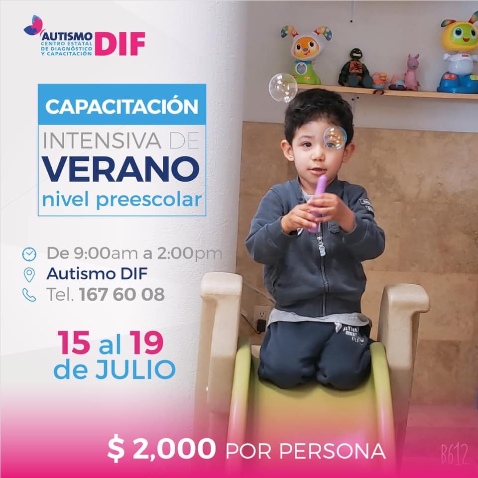 GobEdoSLP's tweet photo. #PasaLaVoz El Centro Estatal de Diagnóstico y Capacitación #AutismoDIF, invita a la Capacitación Intensiva de Verano Nivel Preescolar, donde trabajarán estrategias de comunicación, juego, motricidad y cambios de conducta en niñas y niños con trastorno de espectro autista @DIF_SLP https://t.co/z4R4fNOtmE