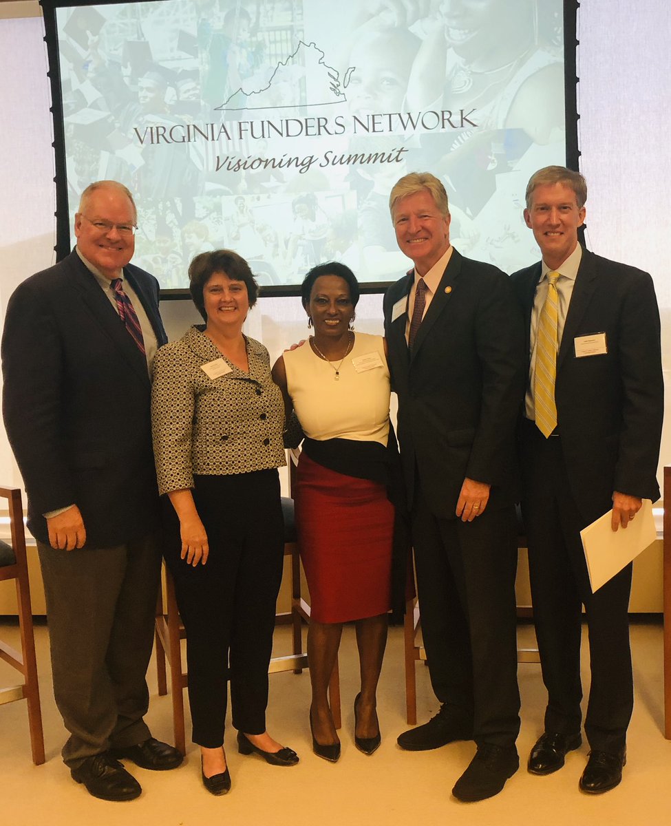 toddhaymore's tweet photo. Great being with former @TerryMcAuliffe Children’s Cabinet colleagues @AnneHolton @YDietra @drwahazel2 @VaPSHS  for inaugural @RobinsFdn #VAFundersNetwork #VisioningSummit talking intersection/successes of philanthropy, private sector &amp; state gov’t. #SleepWhenURDead https://t.co/ZUGtiF9U6c