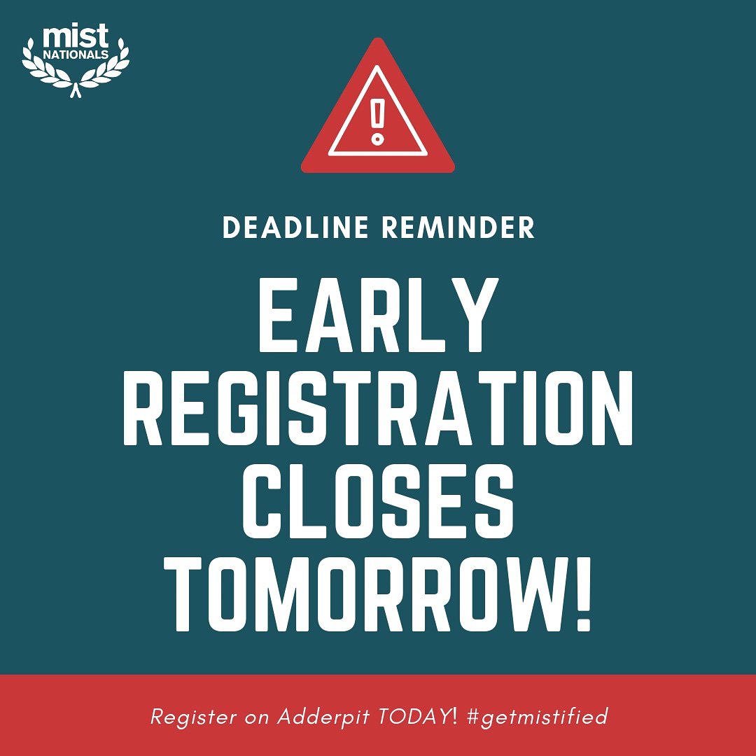 getmistified's tweet photo. Early Registration closes TOMORROW! Avoid the late registration fee by registering today! #getmistified https://t.co/11TYHZdXco