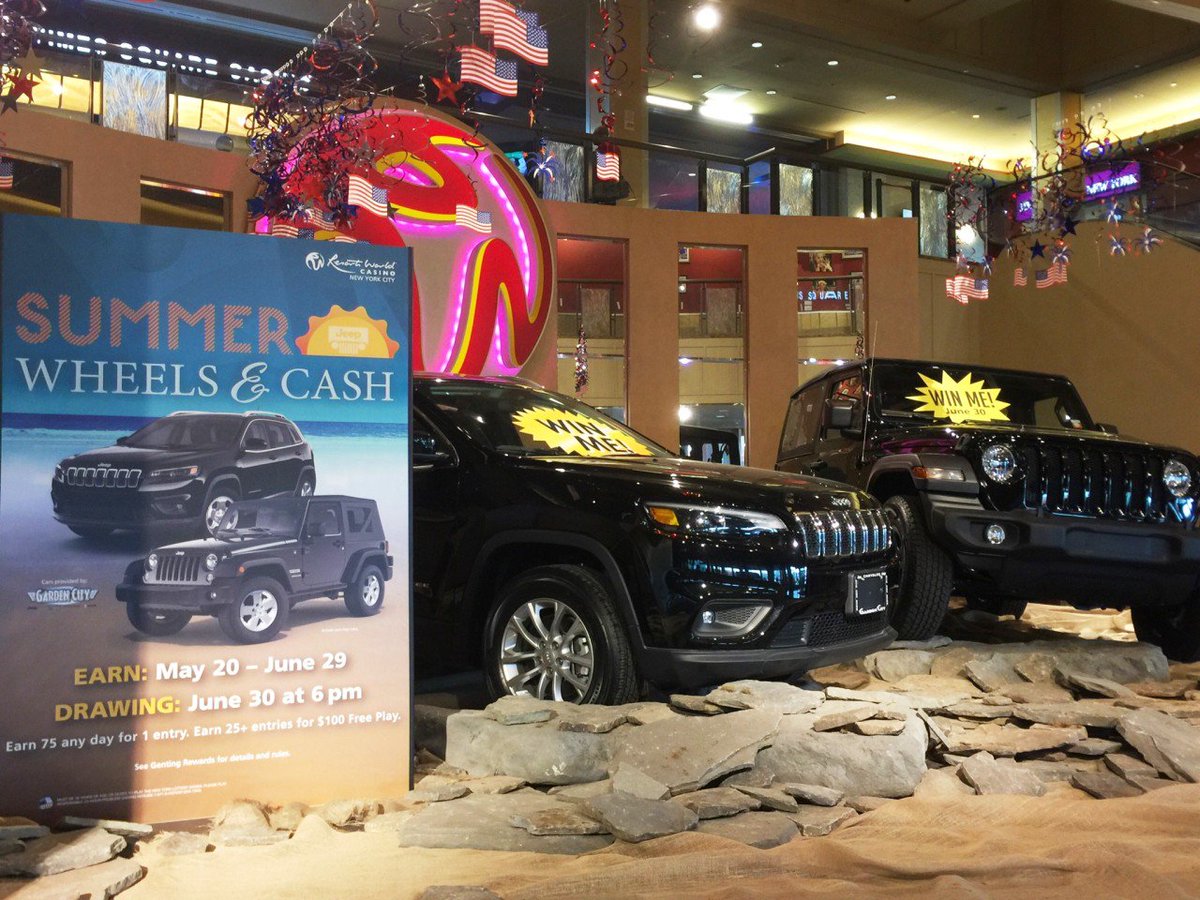 ResortsWorldNYC's tweet photo. Are you (y)earning to win $5,000 - $10,000 or a new Jeep?
#earn #get #win #newwheels #Jeep #GentingRewards #playdineunwind #itsinqueens https://t.co/PweX1S11Rp