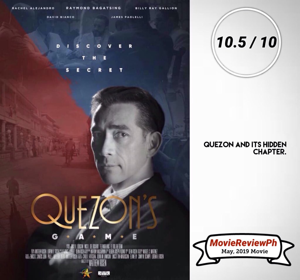 MovieReviewPh's tweet photo. #MovieReviewPh #QuezonsGame #RachelAlejandro #RaymondBagatsing #BillyRayGallion #StarCinema #IndependenceDay

Rating 10.5 / 10

Catch also the review at :https://t.co/2FEBG5wLlP

Don't forget to Follow Us! @MovieReviewPh https://t.co/daitPk3FWa