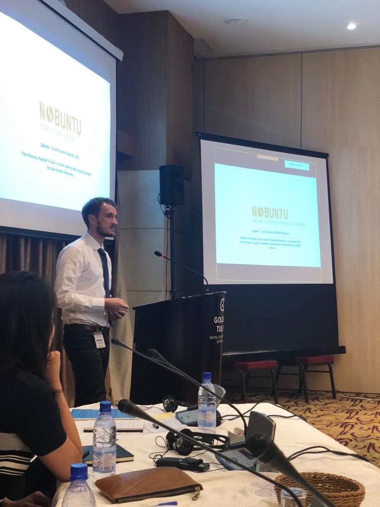 Great to present the People’s Fund at the <a href="/WBG_SPLabor/">WB Social Protection</a> extending pensions workshop in Benin today - “a novel peer-to-peer pensions product for low income communities”. This is how we change the world!
