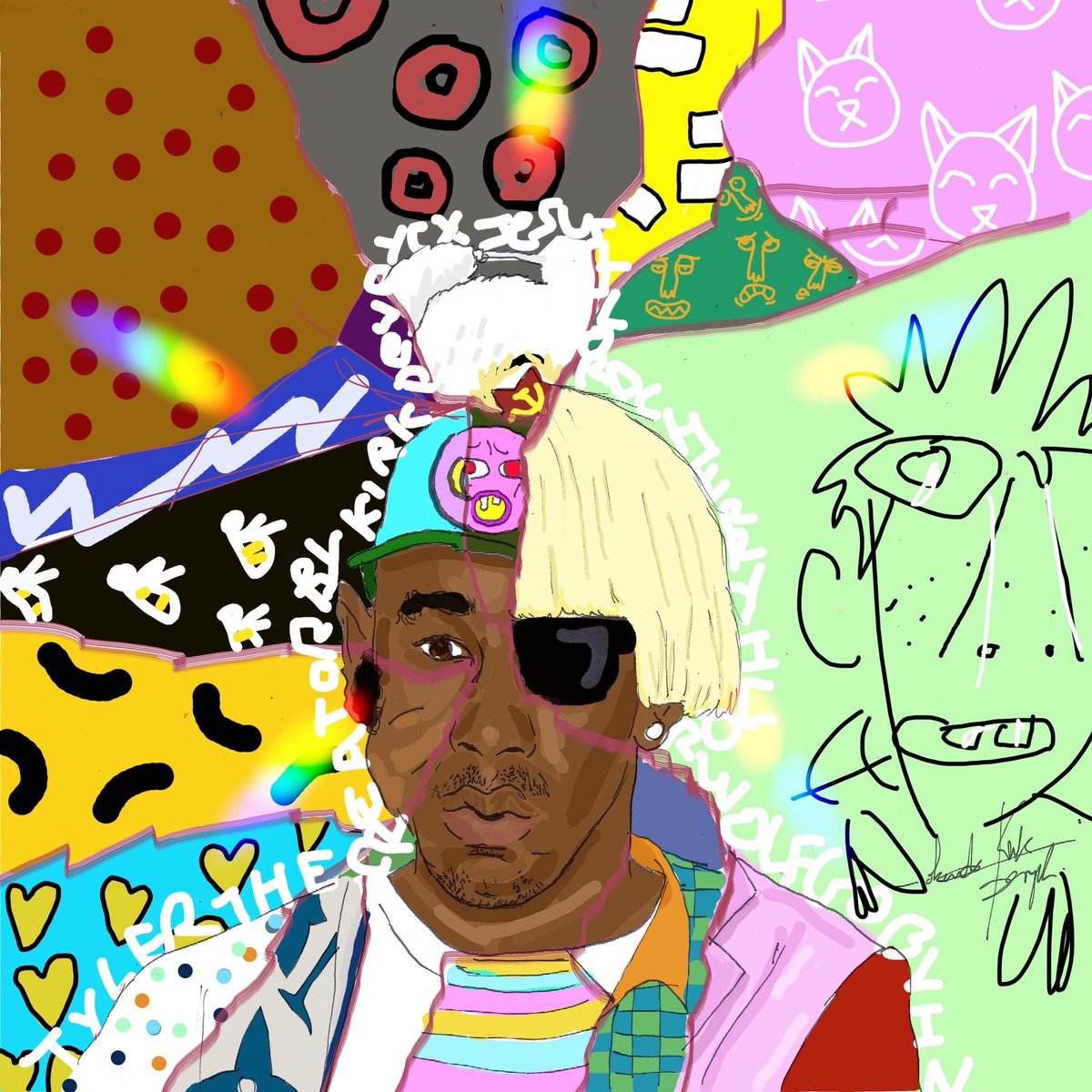 KirkDeveyckDraw's tweet photo. Tyler the creator by Kirk Deveyck https://t.co/GWoDqw5RI7