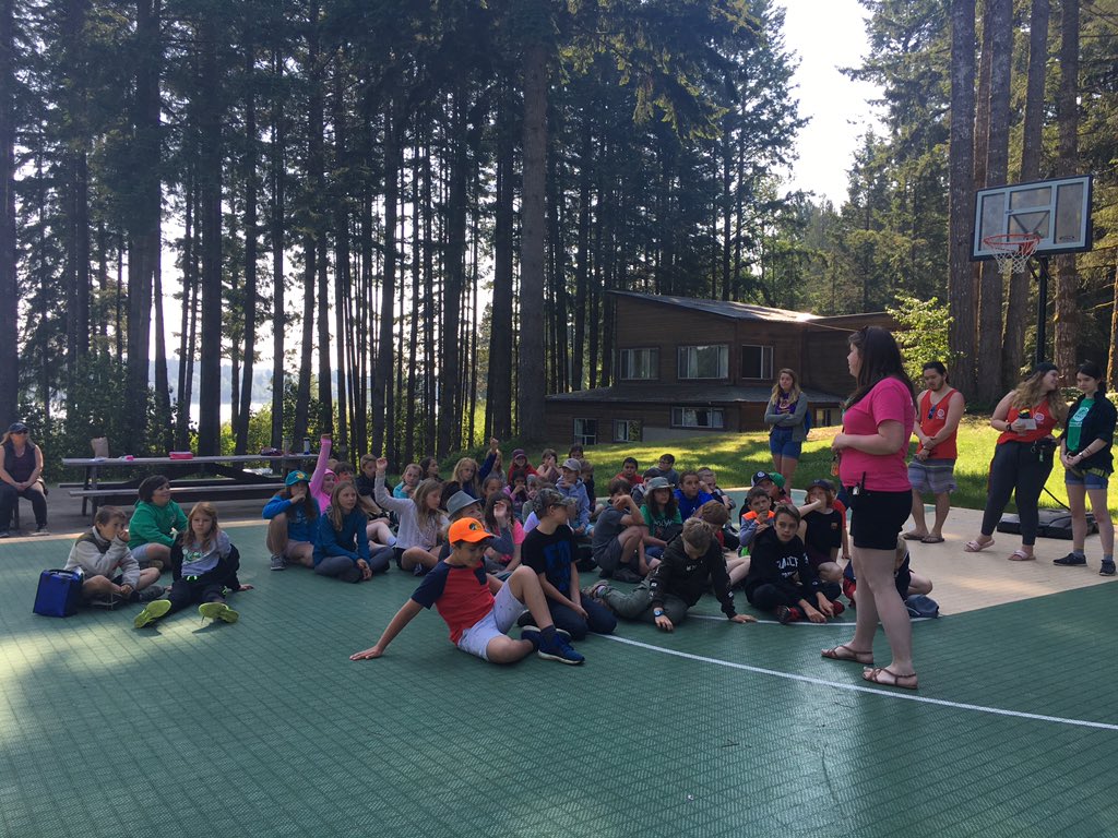 CandiceLeeBurke's tweet photo. Being welcomed by Staff at Camp Pringle. We made it!@SD63DeepCove @MakuchMatthew #DCCP2019 https://t.co/EXj1jDIclQ