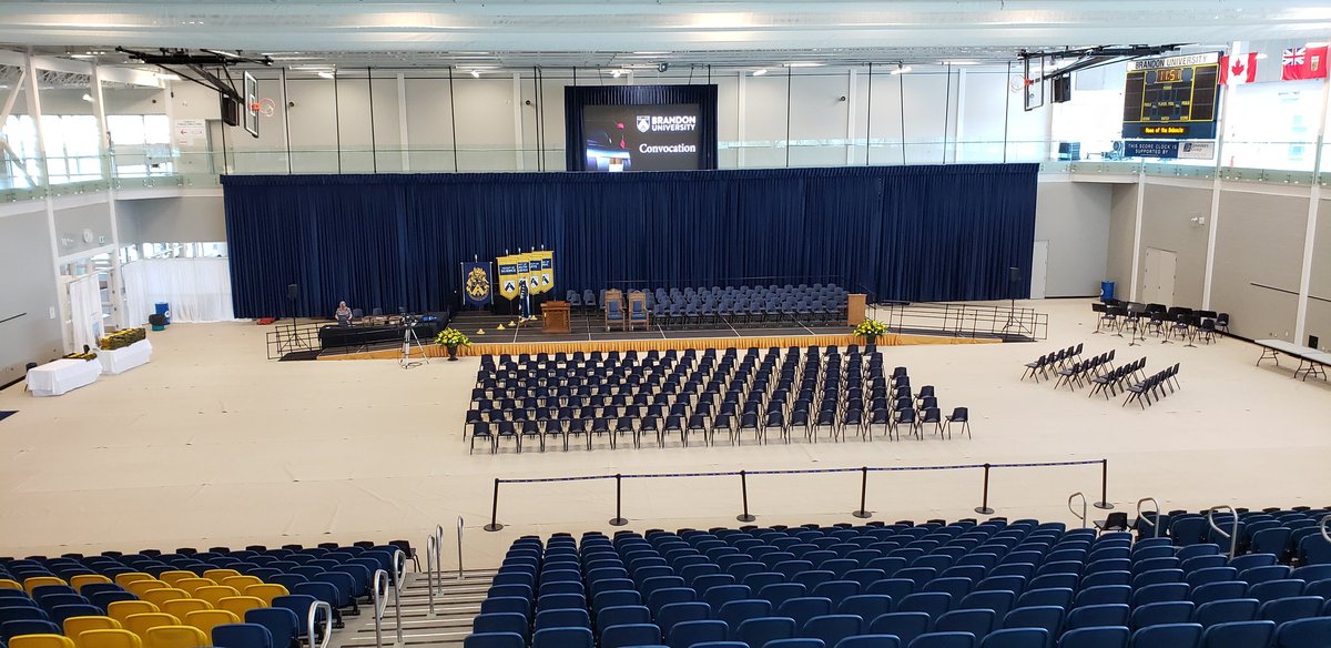 BrandonUni's tweet photo. It's quiet in the HLC right now, but soon it will be filled with Convocation excitement. The first ceremony starts at 2 p.m.! https://t.co/MtYgcT7XTq