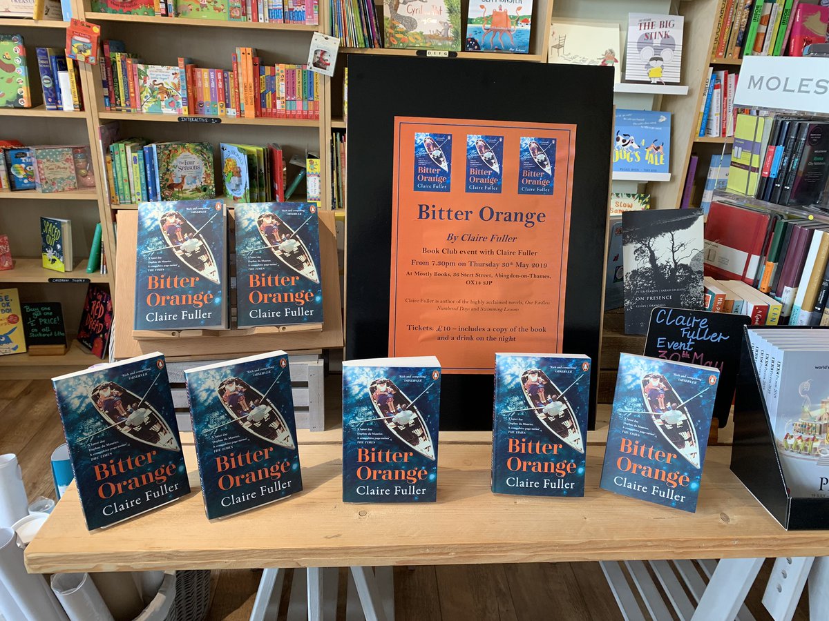 MostlyReading's tweet photo. Ready for our #bookclub event with @ClaireFuller2 this evening. Really looking forward to chatting about #BitterOrange with the author herself! #Books #events @PenguinBooks #abingdon #abingdonevents #bookchat https://t.co/f34hVrIlBm