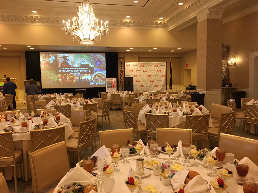 LABroadcasters's tweet photo. Getting ready for our General Session today with @BillyNungesser & @wendyrodrigue in the Queen Anne Ballroom at the Hotel Monteleone!
#LABMAB2019 #LivingInTheSpotlight #LABMABConvention https://t.co/6kHes9qfOF