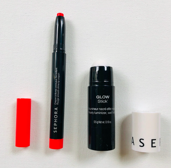 davelackie's tweet photo. This Sephora Glow Stick is a pearly luminizer in "moonlight shimmer". I'm pairing it with a Rouge Smooth Shine Lip Crayon in "cheap date", a great orange hue. Win them! To enter, follow @davelackie &amp; RT https://t.co/iPCGEO5vnG
