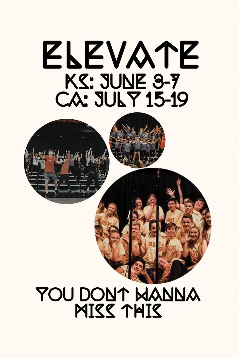 ICTflight's tweet photo. Join us tonight at the Bradley Fair Fountains at 7:00!

Elevate KS is in 3 days, and Elevate CA is in less than a month! Make sure you’re signing up because you don’t wanna miss out on these AMAZING opportunities! https://t.co/wdGyeNgDMw