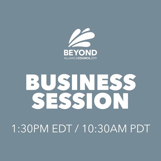 cmalliance's tweet photo. Today's business session begins at 1:30 pm (EDT)! Join us on Facebook Live or on our website at https://t.co/PRzasIAVJ9 #AllianceCouncil2019 #FBLive #BEYOND19 https://t.co/4SqAVQqzwQ https://t.co/HAyoCkWcm3