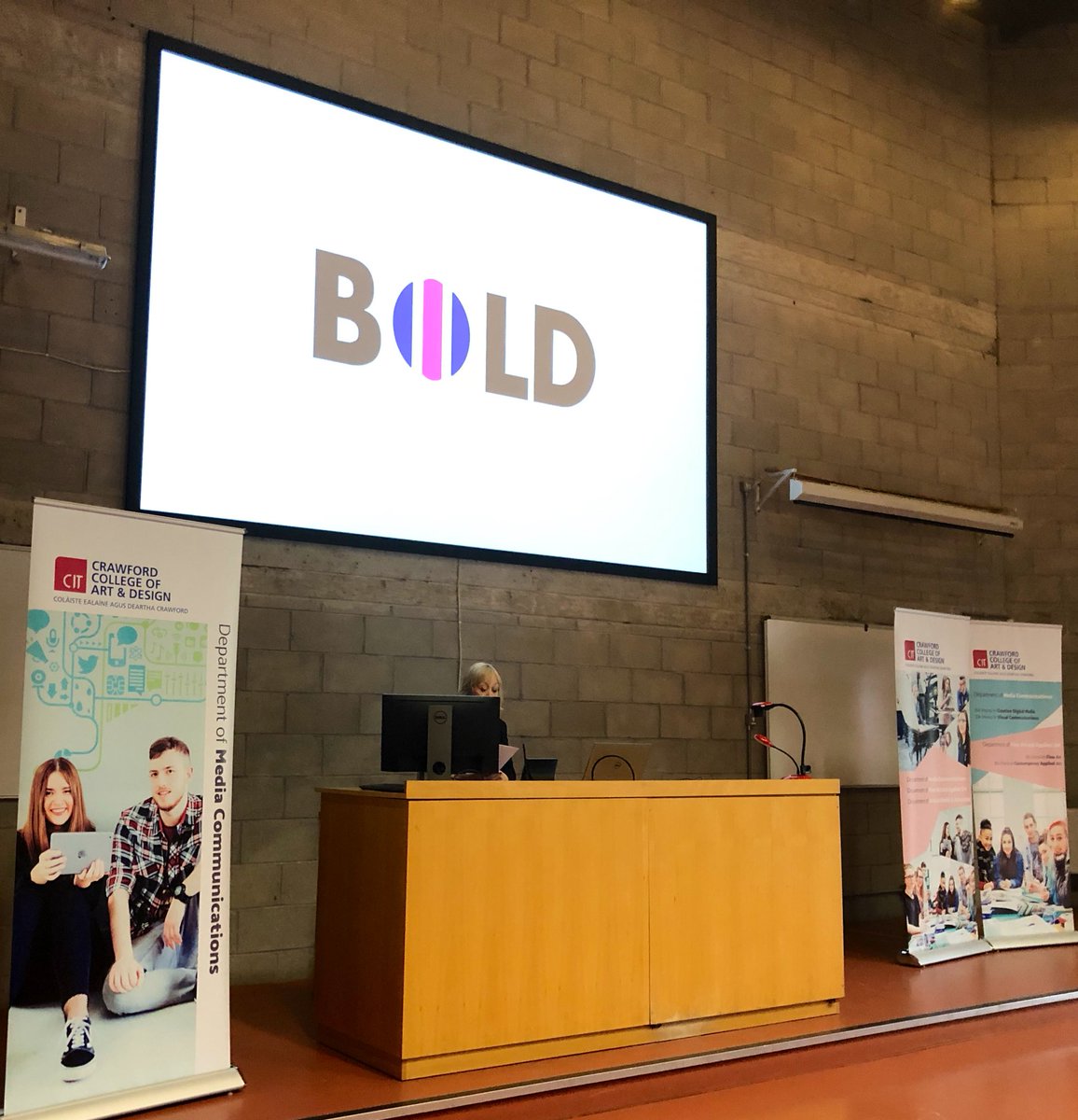 OFlynnATU's tweet photo. Brilliant to be attending the opening of BOLD - final year Media Communications Department exhibitions #VisComms #CreativeDigitalMedia - check out their website at https://t.co/0PDjbicNgJ https://t.co/zbV7xbx9Lo