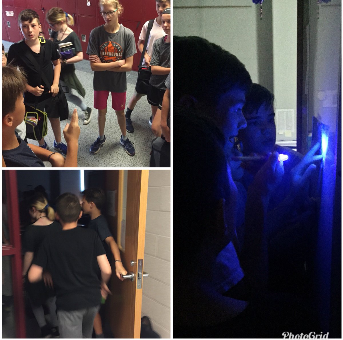 mcgiftedbarons's tweet photo. #teambuilding disguised as #fun! 7th grade Omega students designed a spooky, dark escape room game for their classmates. #shenanigans #learningisfun https://t.co/JqToGTQndK