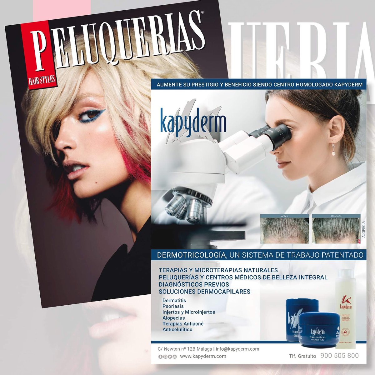 revPBpeluqueria's tweet photo. Laboratorios Kapyderm en las páginas de REVISTA PELUQUERIAS HAIR STYLES #565 <3 #kapyderm #laboratorioskapyderm
#revistapeluquerias #peluqueriasmagazine #revistabarberias #barberiasmagazine #50anniversary #RevistaPeluqueriasCumple50años @lab_kapyderm https://t.co/ig8TmQ64f7