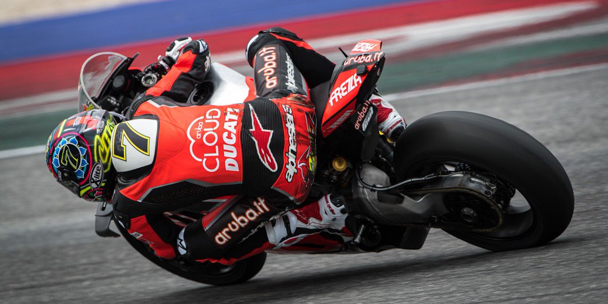ArubaRacing's tweet photo. Alvaro and Chaz finally get some good dry laps in @circuitomisano #WorldSBK @chazdavies7 @19Bautista We expect better weather here in June for Round 7! Join @ArubaRacing here! #forzaducati #gochaz #vamosalvaro https://t.co/gZLeULTys3