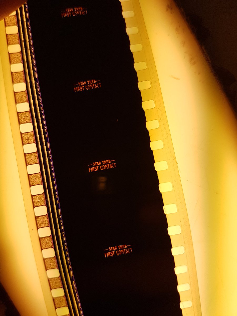 ProjectionistR's tweet photo. Made up this 35mm print of "Star Trek : First Contact" (1996) today! 🎞 2.35:1 📽 Screens as part of Dark Skies @IFI_Dub June 23rd, don't miss it! 🚀 #ifi #IrishFilmInstitute #startrek #firstcontact #borg #picard #upinthebooth #weshowfilm #35mm #projectionist #dublin #ireland https://t.co/hzolUcMOcl