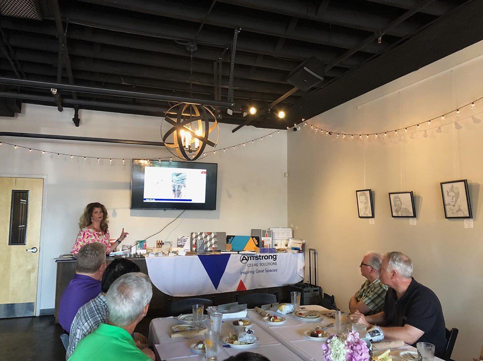 AIAWinstonSalem's tweet photo. Many thanks to all who came out to our Lunch and Learn today with Armstrong Ceiling Solutions! Angela Dunphy was a pleasure to have with us.
#AIAWS #LunchandLearn #continuingeducation #architecture #aiau #aianational #aianc #architecturedesign #design #designsolutions https://t.co/vcMDnWVjjh