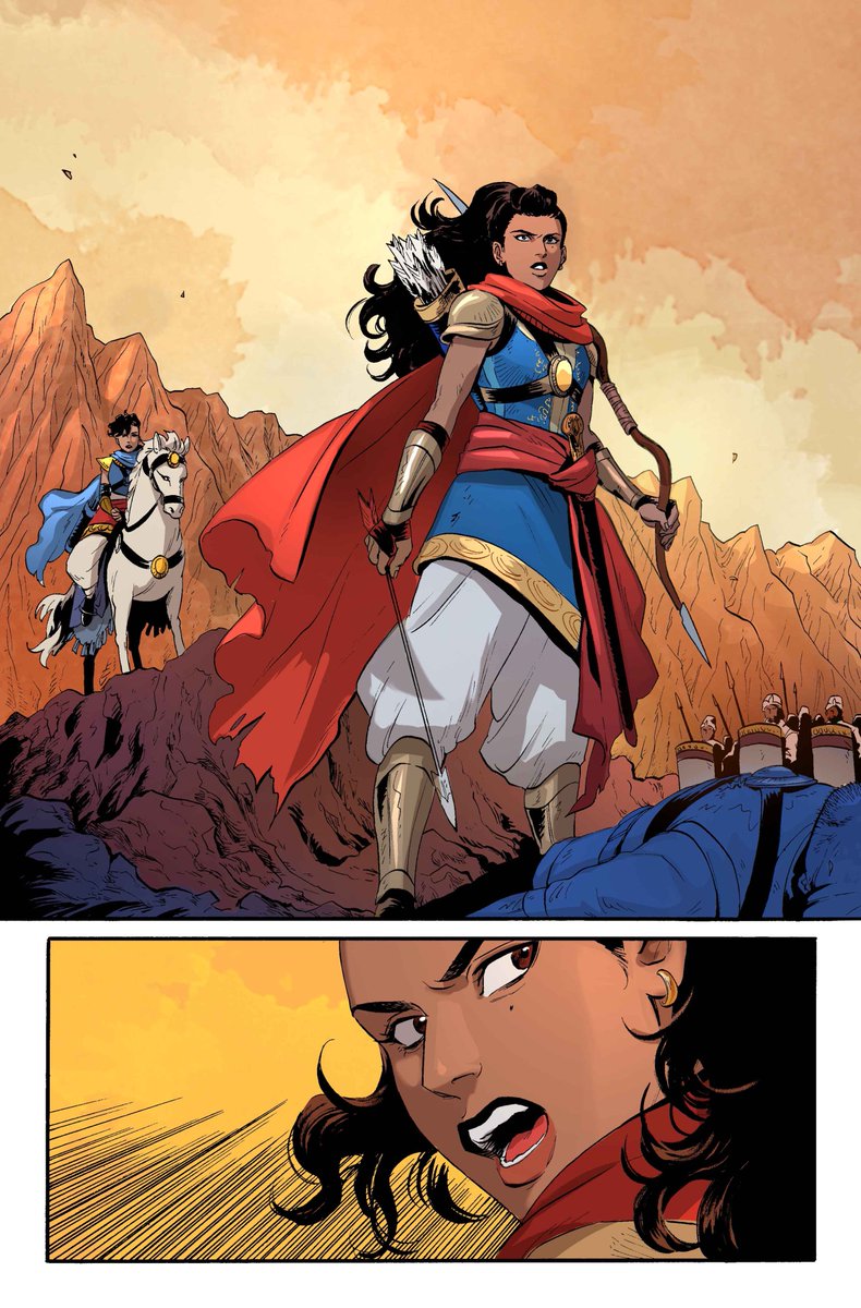 Upcoming new series SERA AND THE ROYAL STARS, is now available for preorder!
Written by @jontsuei with interior art by me, Raúl Angulo on colors, @CampbellLetters on letters and 
@TimDanielComics on design. Published by @thevaultcomics, coming this July!✨
https://t.co/SGo5e2reRk 