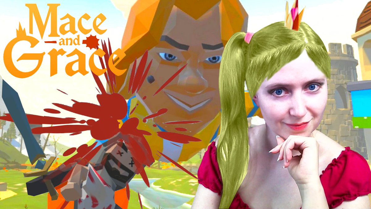 GamingLadyNici's tweet photo. Hallo ihr Lieben 😎
Mace and Grace ist ein total verrücktes Spiel 😅 Hier gibt es eine komische Prinzessin und ganz viele Ritter in Unterhosen, die zu der Prinzessin wollen. Aber ich weiß das zu verhindern! 
#MaceandGrace @MaceandGraceVR #VR 
 https://t.co/CQ35ZRQU3K https://t.co/a5LzxPdDJ6