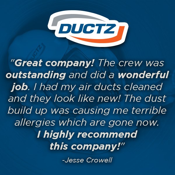 DUCTZint's tweet photo. Take it from Jesse, our professional crews across the country can help you breathe easier! #DUCTZDifference https://t.co/t6ApZfVyxT