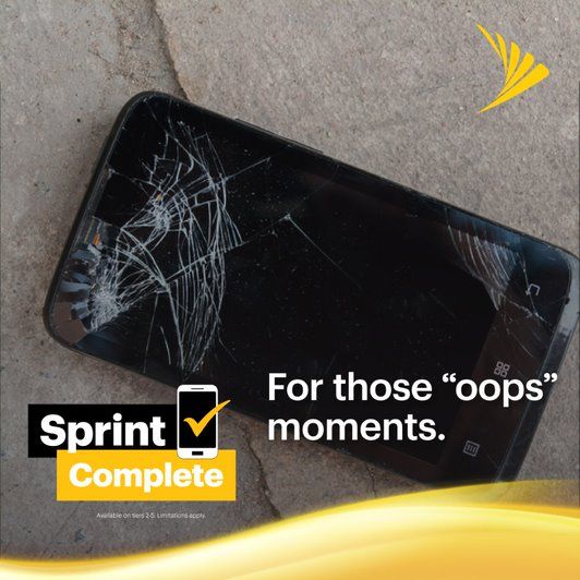 DDion2012's tweet photo. Say goodbye to cracked phone screens! Sprint Complete allows you to fix your cracked screen for just $29! #GetCovered before open registration ends on June 6th! https://t.co/Eb64zsmQOf