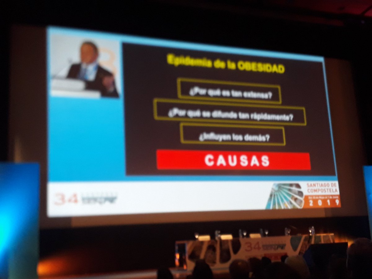 SENPE_'s tweet photo. Dr.Felipe F. Casanueva: hay datos que demuestran que la #obesidad está relacionada con la aparición de cáncer y enfermedades neudegenerativas como el Alzheimer #SENPE2019 https://t.co/8EEiNk9uwx