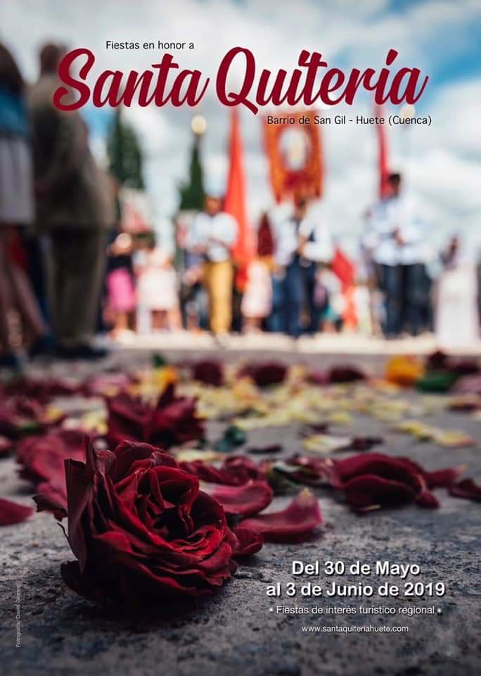 📅 #AGENDACR | Fiestas en honor a Santa Quiteria <a href="/StQuiteriaHuete/">𝑺𝒂𝒏𝒕𝒂 𝑸𝒖𝒊𝒕𝒆𝒓𝒊𝒂 𝑯𝒖𝒆𝒕𝒆</a>
📆 Jueves 30 de Mayo - Lunes 3 de Junio
📍 Huete - Cuenca