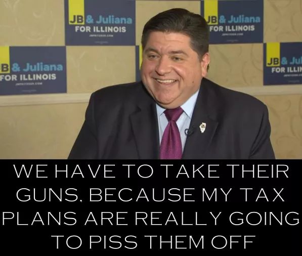 c_hansen84's tweet photo. Take the guns. Raise the taxes. Should be the new motto of #Illinois. #twill #ILGov #Springfield #IllinoisExodus #Chicago #MadiganMachine #Pritzker https://t.co/VQVSrQmKcM