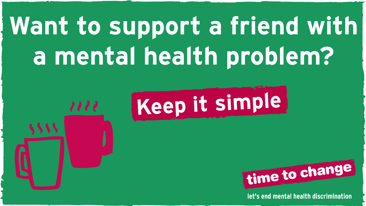☕ Tea and a chat
❓  A "how are you feeling today?"
💛 A reminder you're there for them

👆 Simple ways you can support a friend with a mental health problem.