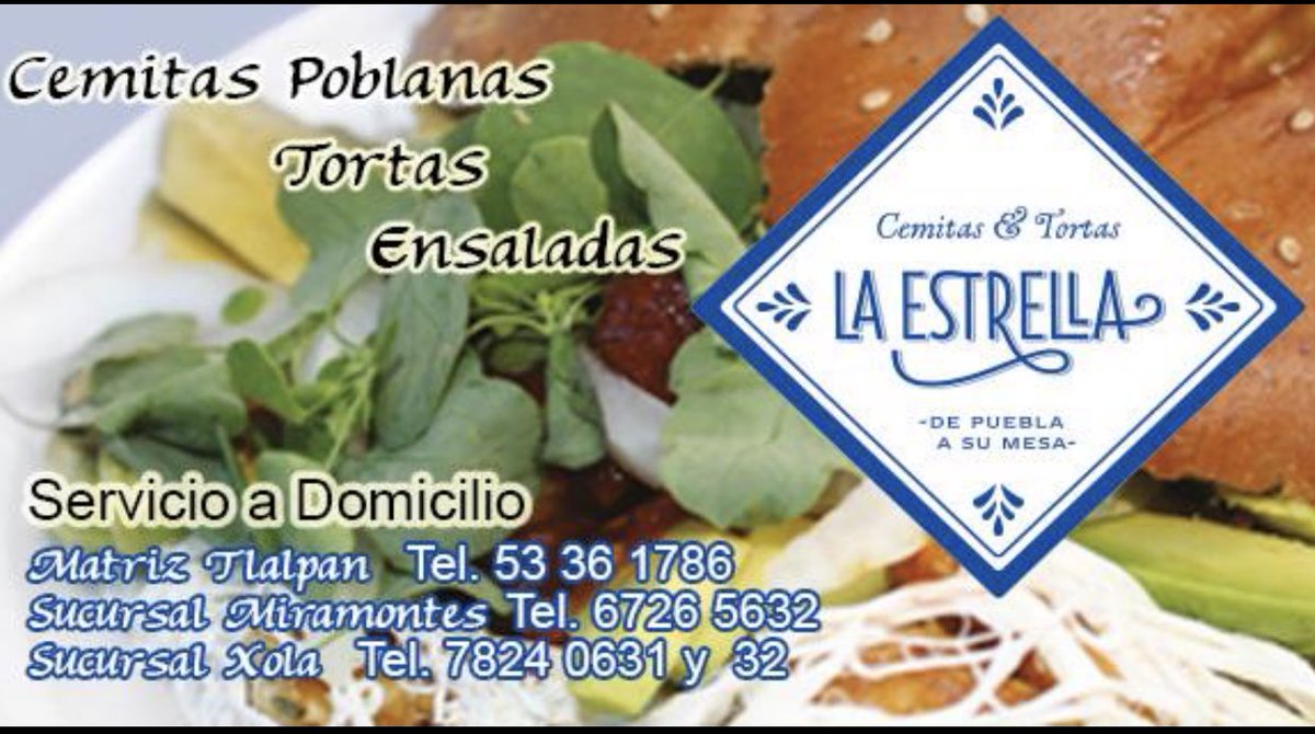 cemitasestrella's tweet photo. No olviden visitarnos!! Las mejores Cemitas en la CDMX!!! #cemitas #cdmx https://t.co/a1lMACs2Te
