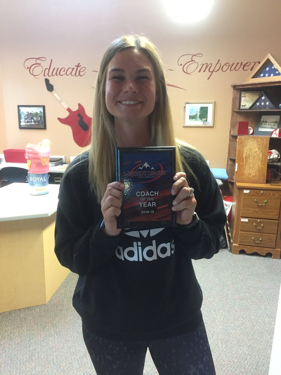 Eatonredink's tweet photo. HUGE CONGRATS to our very own Coach Guerra for winning Girls Patriot League Track COACH OF THE YEAR!! What an amazing first season she had with a talented group of athletes! #Redstrong https://t.co/Ep03j8WF0v