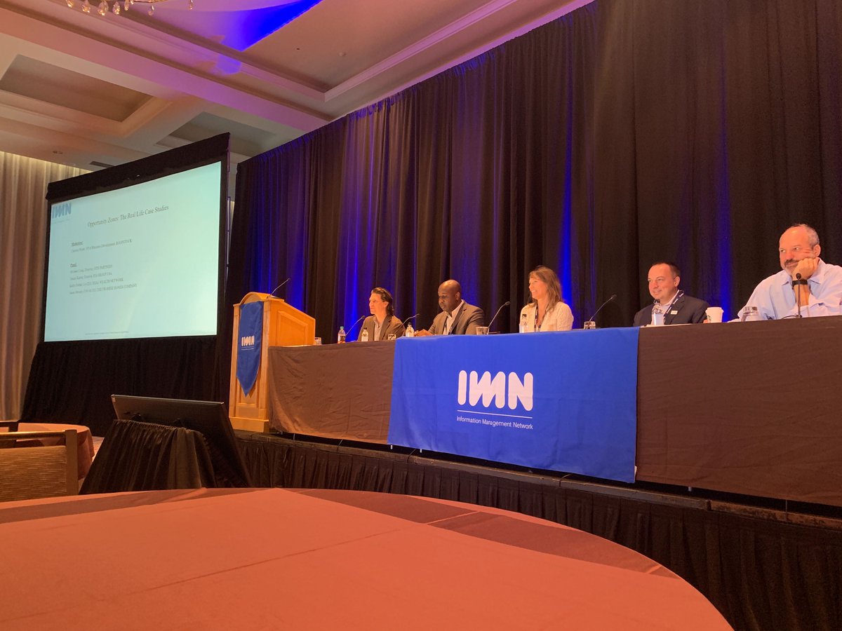 Roofstock's tweet photo. Clayton Wyatt from our team led the panel this morning on opportunity zones. 

The panel dove deep into a few case studies, and the conversation was great. 

If you were in attendance, what was your biggest takeaway from the session? #IMNconference https://t.co/BAO9Hhj6uN