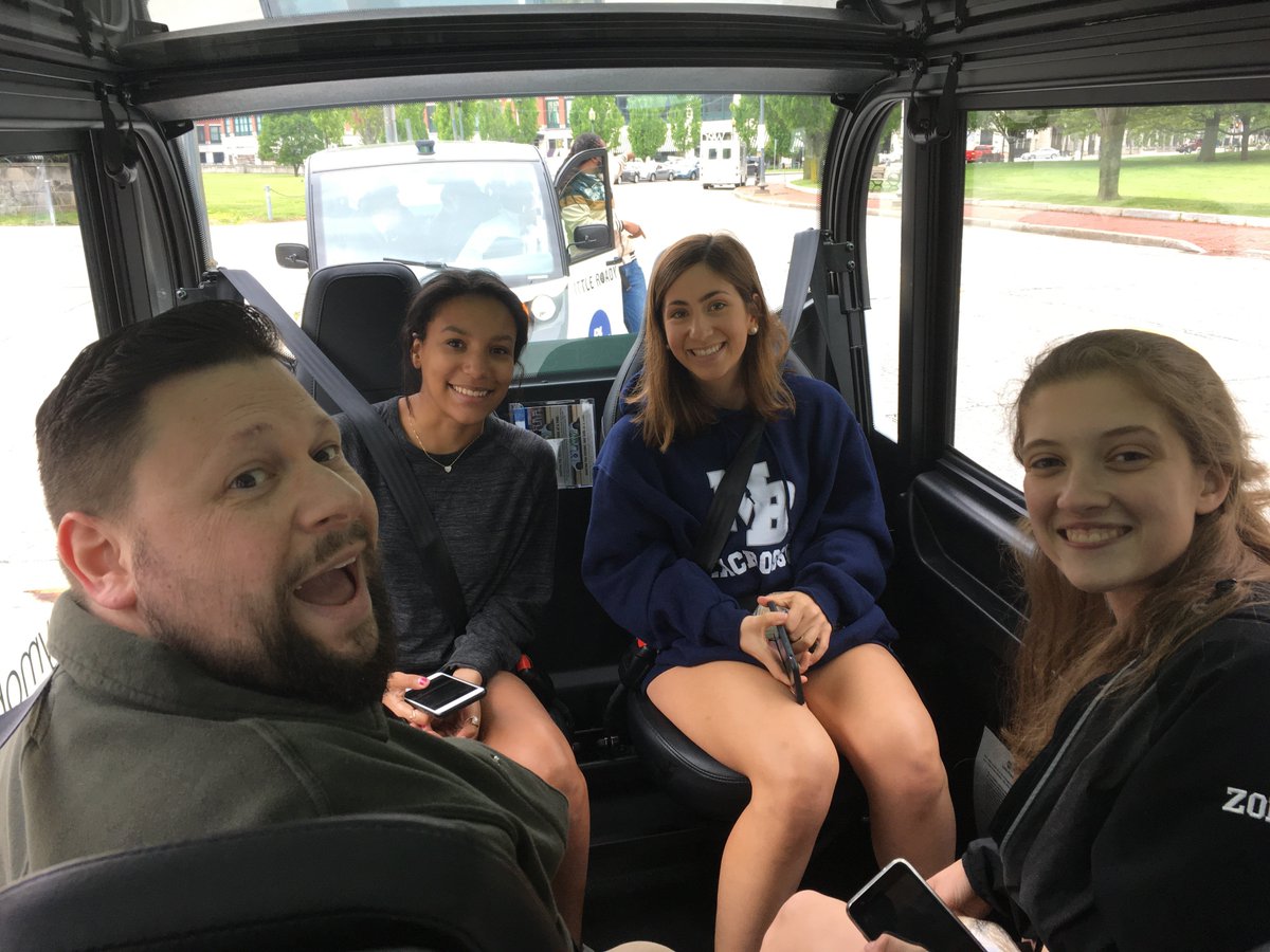 RIDOTNews's tweet image. Yesterday, students from the @MosesBrown High School
Robotics class had a great time checking out the Little Roady autonomous
shuttles. Try Little Roady today and visit  littleroady.com for more
information. #LittleRoady #Robotics #Autonomousvehicles