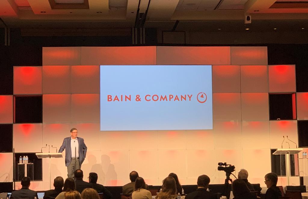 BainandCompany's tweet photo. Bain partner Jamie Cleghorn presents at 2019 ANA Masters of B2B Marketing Conference on #ElementsofValue #ANAB2B #BainElementsofValue https://t.co/sL6cCukzxz