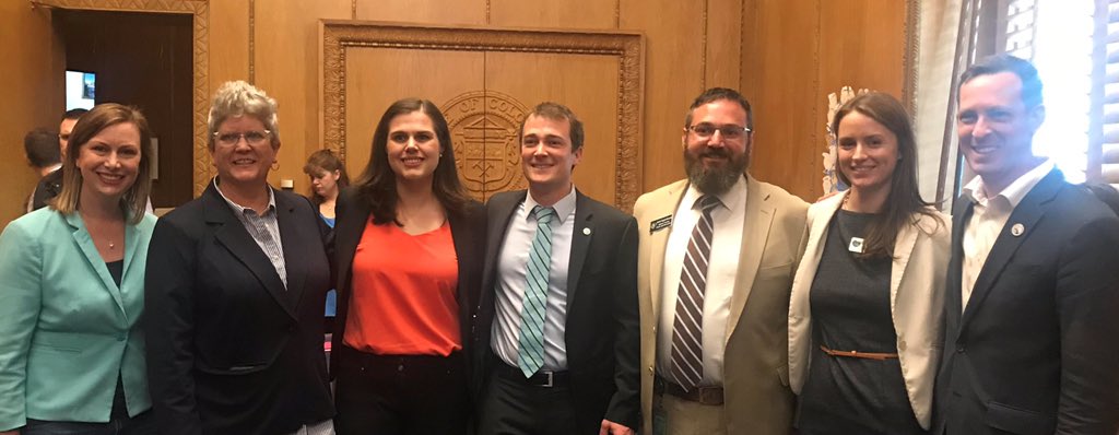 CoCtyClerks's tweet photo. So glad four of our clerks could attend election bill signings Wed at the #coleg w/ sponsors, @COSecofState. Thanks,  @ClerkChaffee Lori Mitchell, @JeffCoClerk George Stern, @adamsclerk Josh Zygielbaum and @BoCoClerk Molly Fitzpatrick. #copolitics https://t.co/sIGpnGWoLe