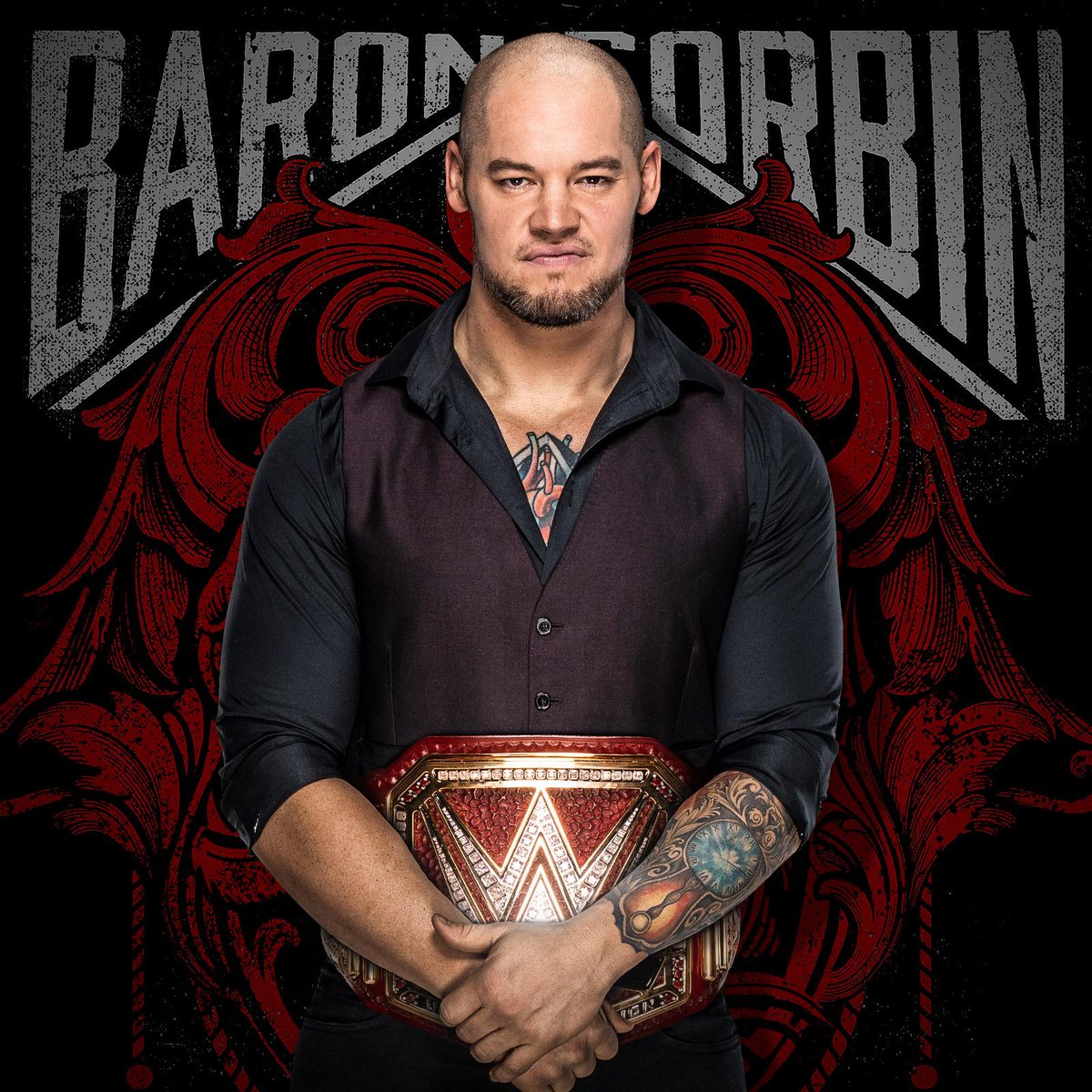 WWE's tweet photo. Could this picture become a reality after #WWESSD? #UniversalTitle @BaronCorbinWWE https://t.co/9XhQxZ8PC2