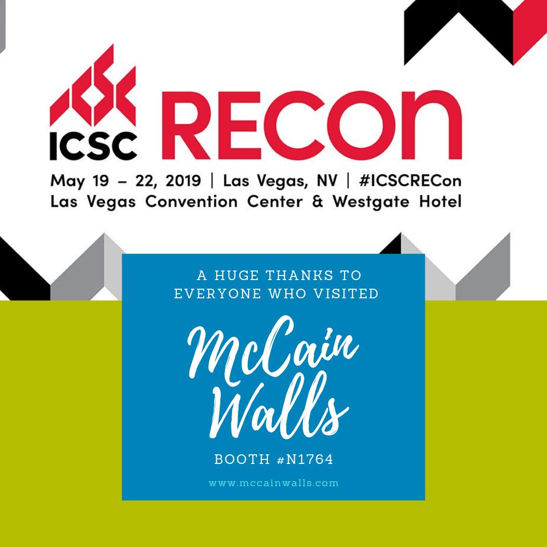McCainMfg's tweet image. It was a pleasure meeting everyone that stopped by our #McCainWalls booth @ICSC #RECon2019! 

We can't wait to help you start saving time and money with our modular walls solutions. 
#savingtheplanetonewallatatime #tenantimprovementwalls #happytenants #reusablewalls