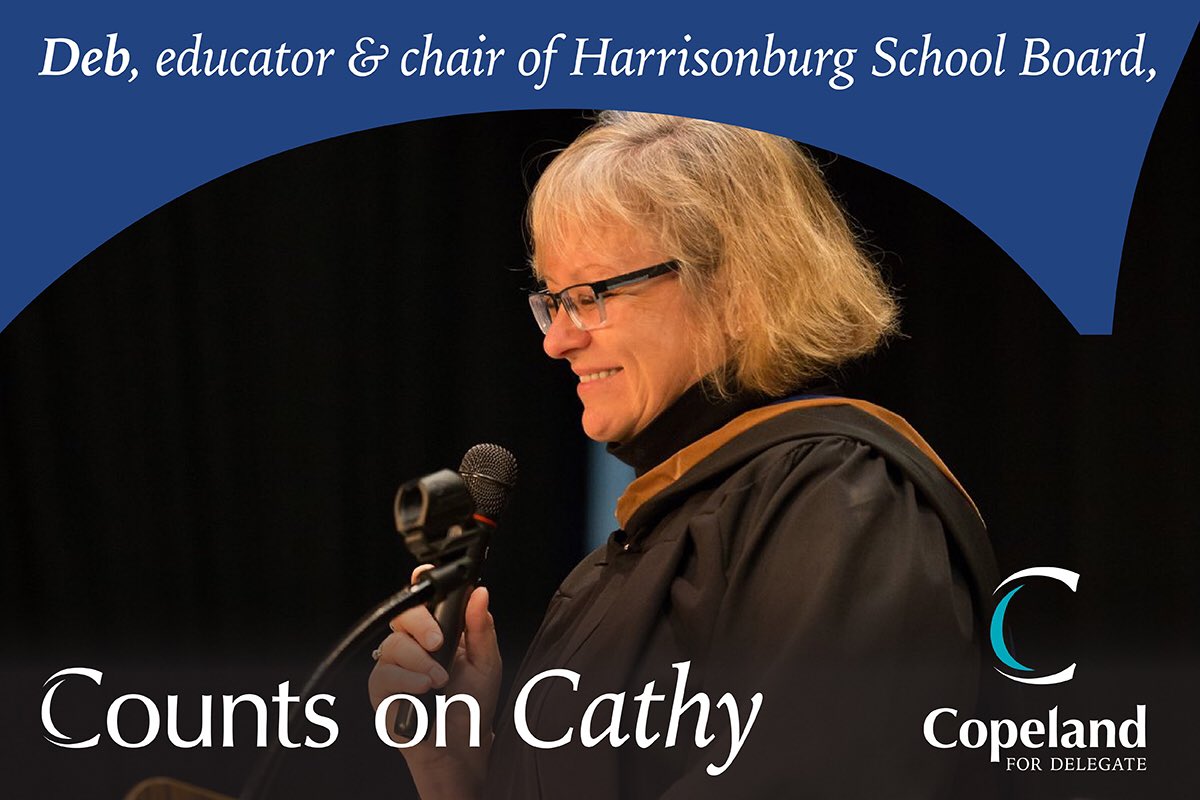 CathyVA26's tweet photo. Thank you, Deb, for your leadership and this endorsement!
“I'm voting for Cathy Copeland on June 11 because experience and integrity matters. Cathy has built a life in the 26th district; she has a family, a job, and deep roots in the community...”
#CountonCathy https://t.co/qRR3W1AD77